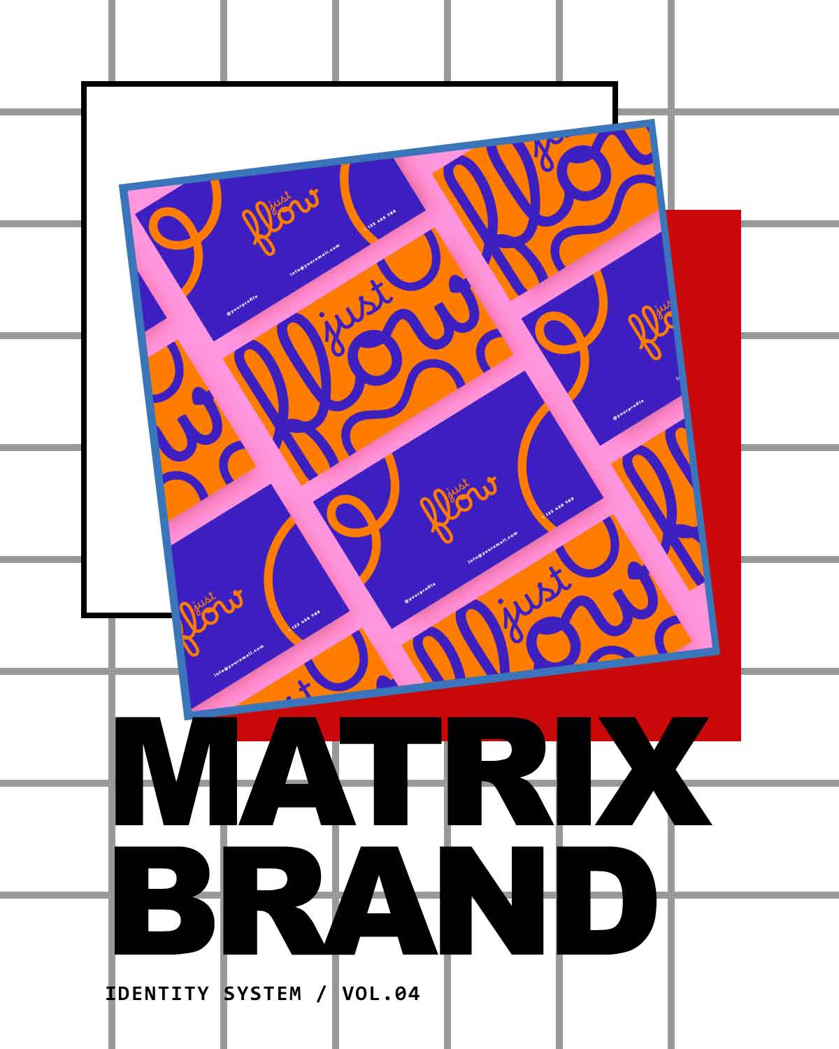 Sistema visual brutalista para identidade de marca.